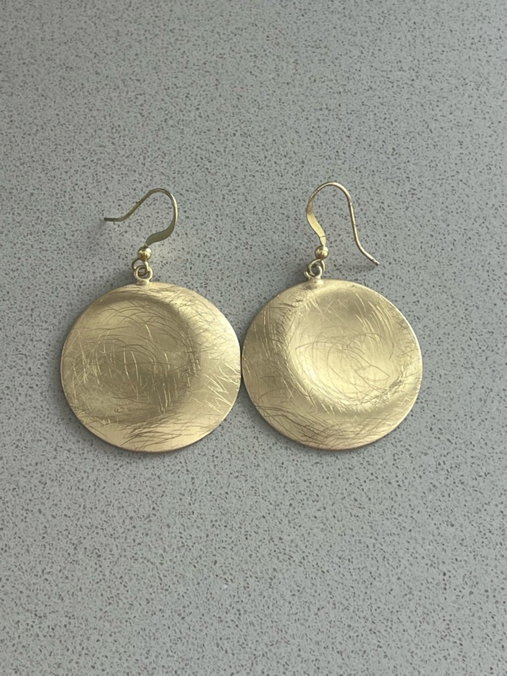 Gold-Tone Round Disc Dangle Earrings - Women Jewelry